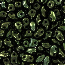 Matubo MiniDuo Perlen 4x2.5mm Luster - metallic olivine